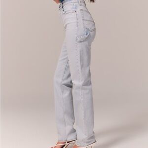 Abercrombie & Fitch Light Blue Carpenter Straight Leg Jeans